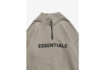Essentials Half Zip High Collar Loose Hoodie