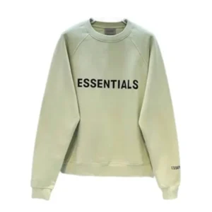 Essentials Green Printed Letter Sweatshirt